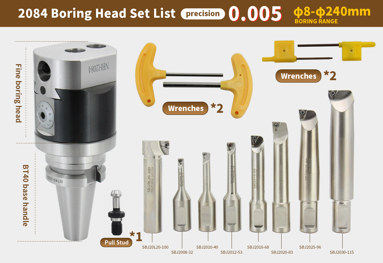 Ocut NT30 NT40 NT50 shank fine tune Boring head Boring Tool Set Boring Bar NBH2084 For CNC Tools boring machine - Fine boring - 1