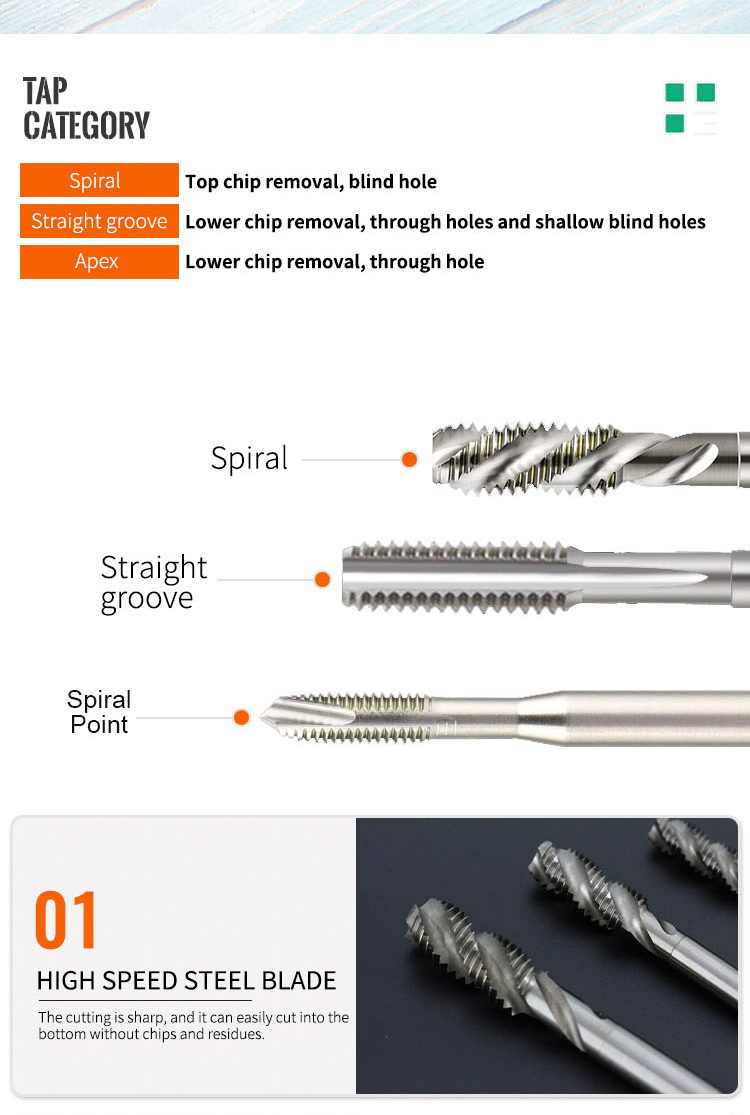 Ocut Spiral Tapping Tap M1-M20 Tap DIN / JIS / ISO Standard Tapping tools - Tapping Tools - 2