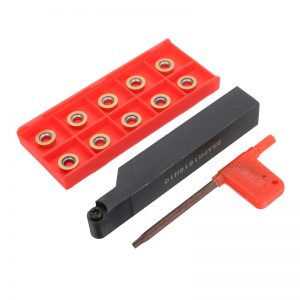 Ocut SRAPR1616H10 CNC Face Milling External Lathe Blade Holder Mayitr Turning Boring Tool + 10pcs RPMT10T3MO Inserts