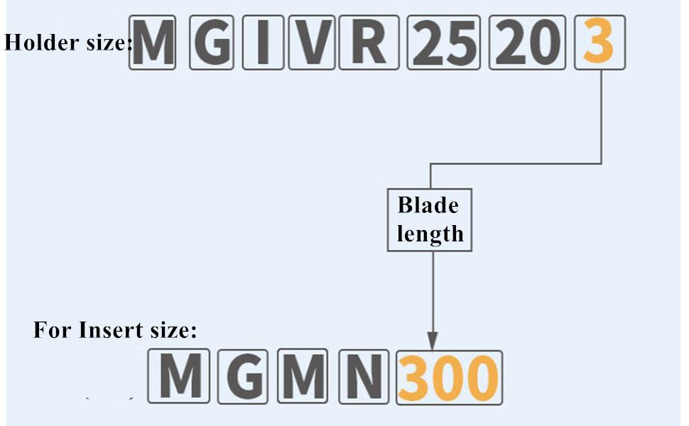 Ocut MGIVR2016-2 Lathe Cutting Tool Holder + 10PCS MGMN200-G 2mm Grooving Insert Set - Turning holser with insert Set - 3