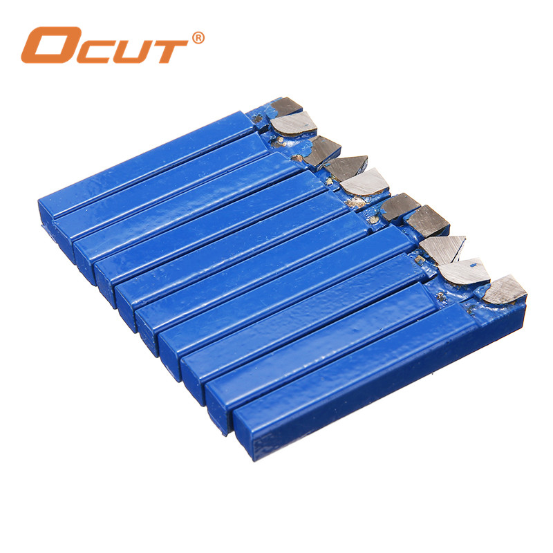 Ocut 10Pcs Carbide Lathe Tool 14 Carbide Tip Tipped Cutter Tool Bit Cutter Set Metal Lathe Tool Welding Turning Tool Holder