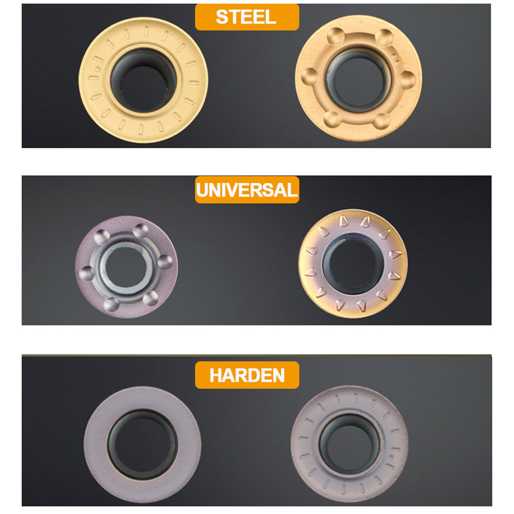 Ocut Carbide Insert RPMT1204 Insert RPMT Milling Cutter Set for Steel / Stainless Steel - Inserts - 2