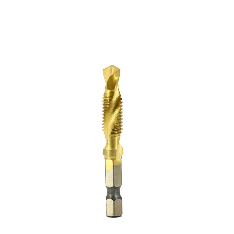 Ocut Tapping Drill Bit High-Speed Steel Titanium-Plated Tap Hexagonal Shank Multi-Functional Drilling And Tapping Integrated Tap