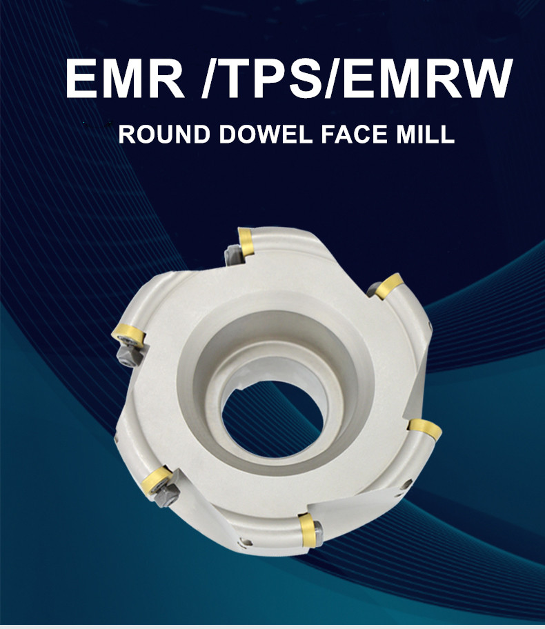 Ocut Face Milling Cutter Set C32-FMB22 Arbor+ EMR/EMRW 50 22 4T Face Mill + 10PCs RDMT1003 Carbide Miling Inserts - Face mill - 1