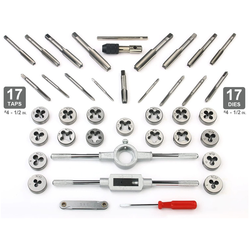 Ocut 40pcs Tap And Die Set 40-Piece Metric And Inch Tap Tool Set Manual Machine Tap - Tapping Tools - 3