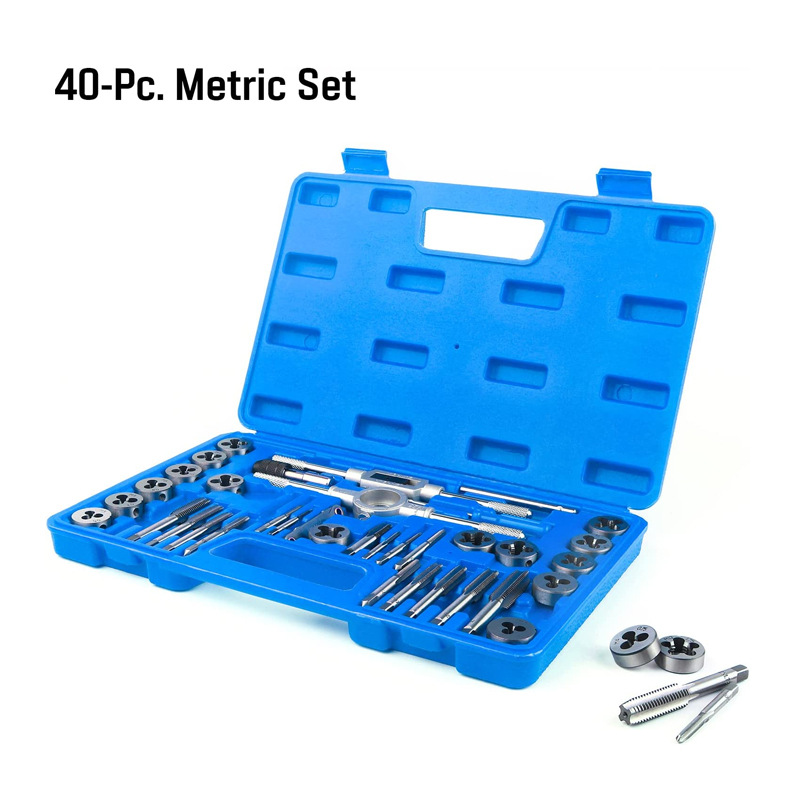 Ocut 40pcs Tap And Die Set 40-Piece Metric And Inch Tap Tool Set Manual Machine Tap - Tapping Tools - 2