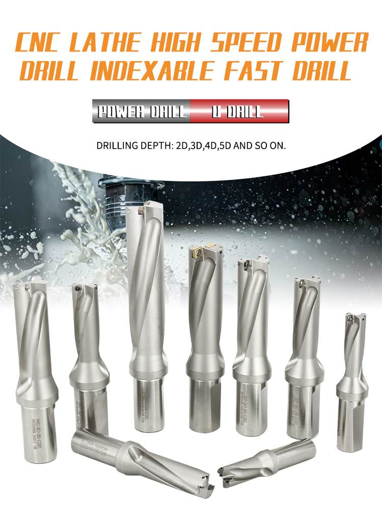 Ocut CNC Milling Tool Drill Bits 2D 3D 4D 5D Indexable High Speed Carbide Milling U Drill for WCMT / SPMG Inserts - U drill - 1